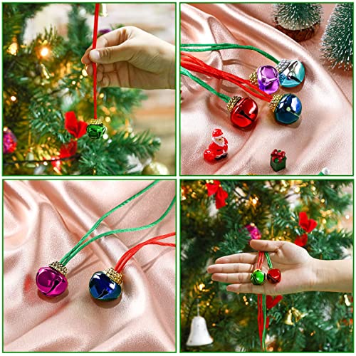 yfstyle Christmas Bell Necklace and Bracelet Set – 16-Piece Jingle Bell Jewelry for Parties and Costumes