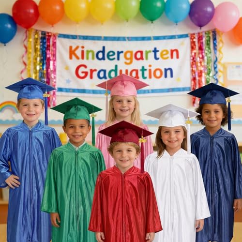 YIIOSS Preschool & Kindergarten 2026 Graduation Cap and Gown Set for Toddlers and Kids