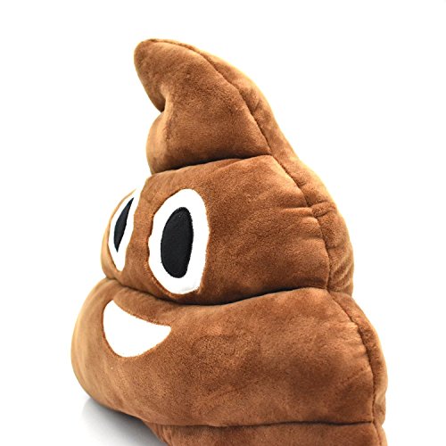 YINGGG 32cm Poop Plush Pillow – Soft Round Triangle Emotion Cushion, Cute Decorative Stuffed Toy, Brown Gift for Kids and Friends