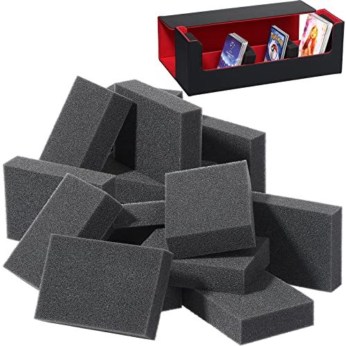 Yinkin 20-Pack EVA Foam Card Dividers for Storage Boxes – Black Shock Absorbing Spacers, 3.5x2.5x0.8 inches