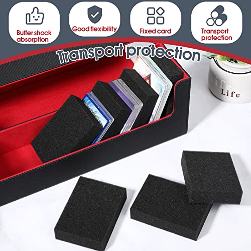 Yinkin 40-Pack EVA Foam Card Dividers for Storage Boxes – Black Shock Absorbing Spacers, 3.5 x 2.5 x 0.8 Inches