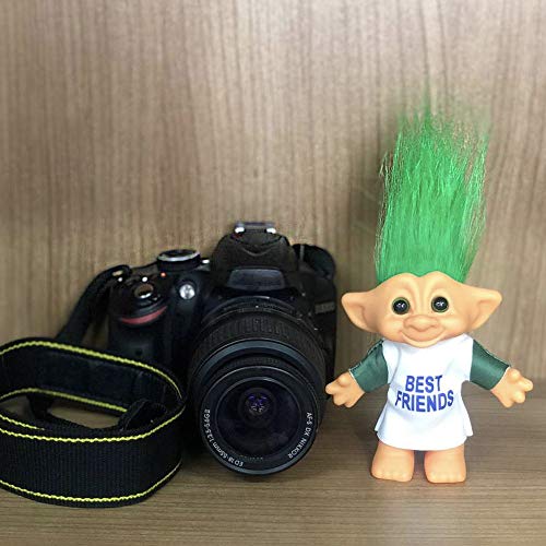 Yintlilocn 7.5" Green Vintage Troll Doll - Collectible Toy for Crafts, Party Favors, and School Projects