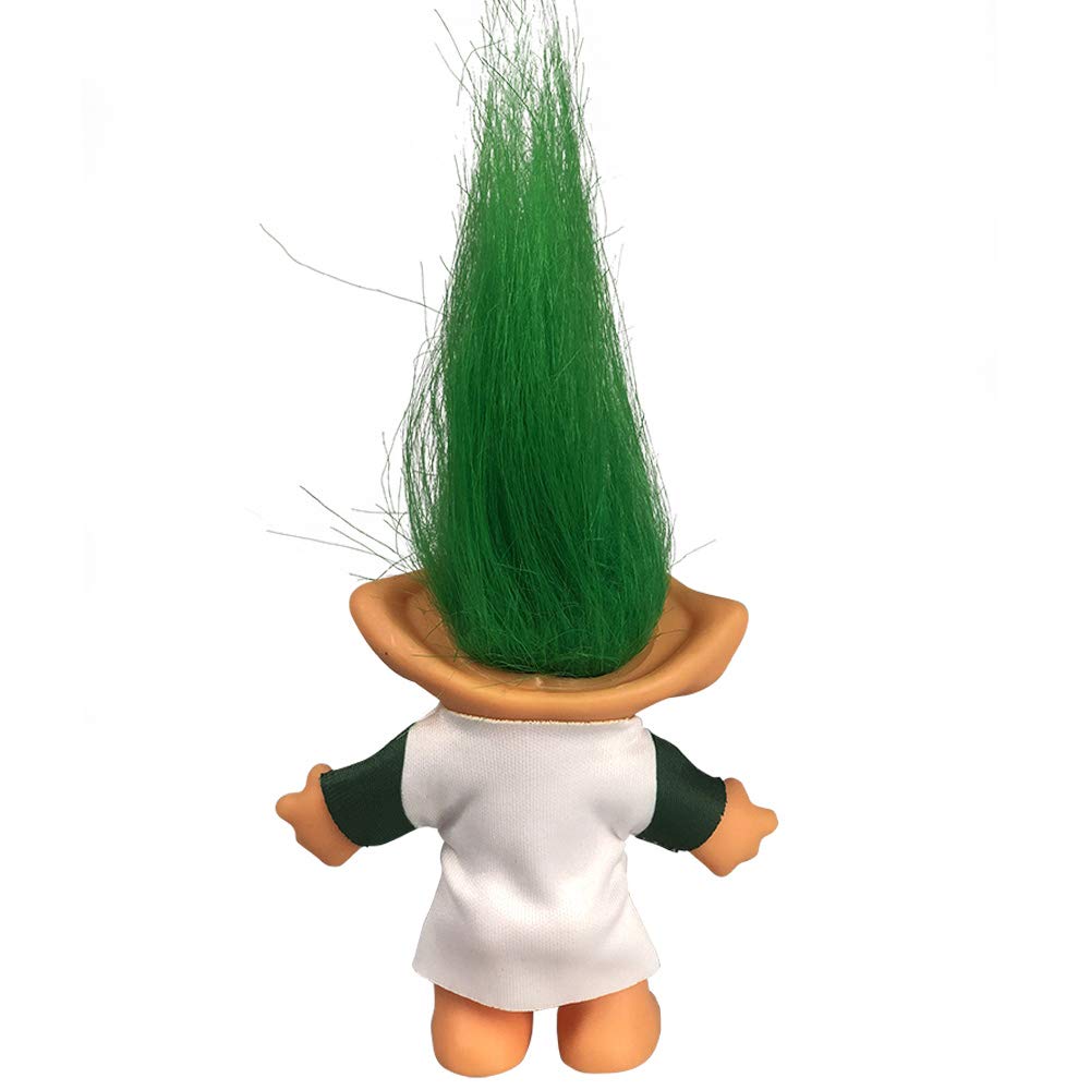 Yintlilocn 7.5" Green Vintage Troll Doll - Collectible Toy for Crafts, Party Favors, and School Projects