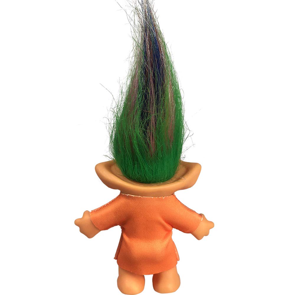 Yintlilocn Vintage Troll Doll - 7.5" Colorful Hair, PVC & Polyester, Non-Toxic, for Collections, School Projects, Arts & Crafts, Party Favors