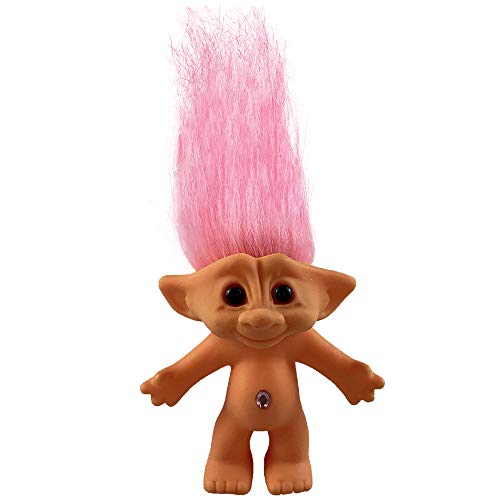 Yintlilocn Vintage Troll Doll - 7.5 Inch Pink Hair Doll for Collections, Party Favors, School Projects
