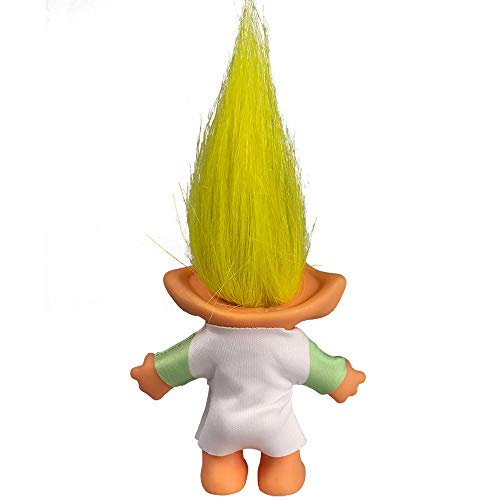 Yintlilocn Vintage Troll Doll - 7.5 Inch Yellow Hair, PVC/Polyester for Collections, Crafts, School Projects, Party Favors