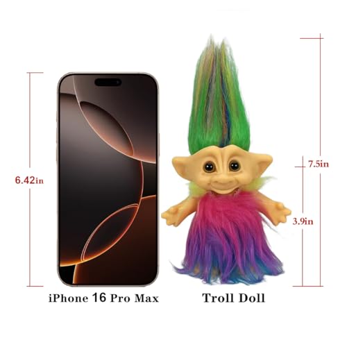 Yintlilocn Vintage Troll Doll – 7.5 Inch Collectible with Soft Hair, PVC & Polyester, for Crafts, School Projects & Party Favors