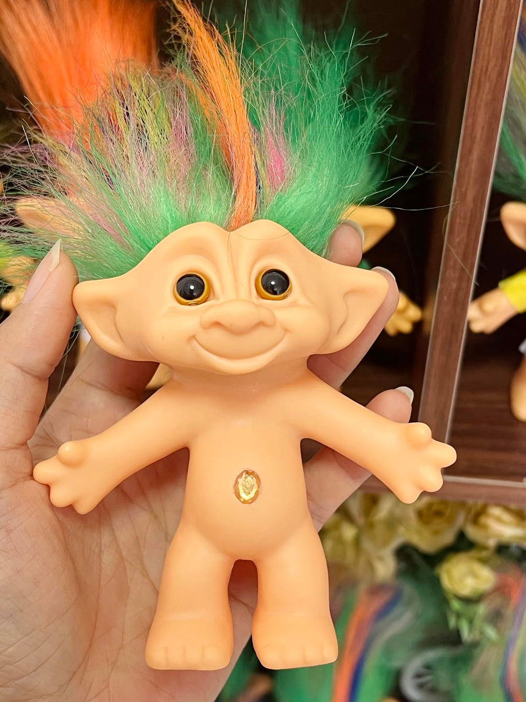 Yintlilocn Vintage Troll Doll – 7.5 Inch Collectible with Soft Hair, PVC & Polyester, for Crafts, School Projects & Party Favors
