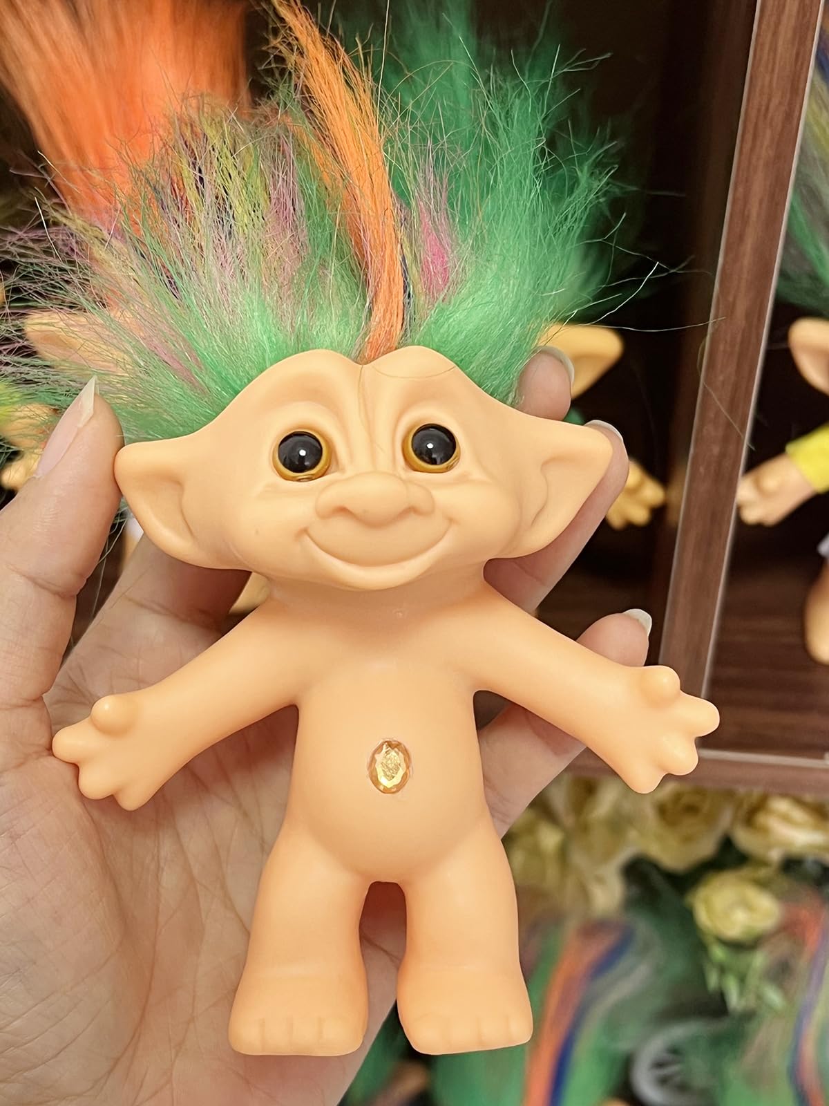 Yintlilocn Vintage Troll Doll – 7.5 Inch Collectible with Soft Hair, PVC & Polyester, for Crafts, School Projects & Party Favors