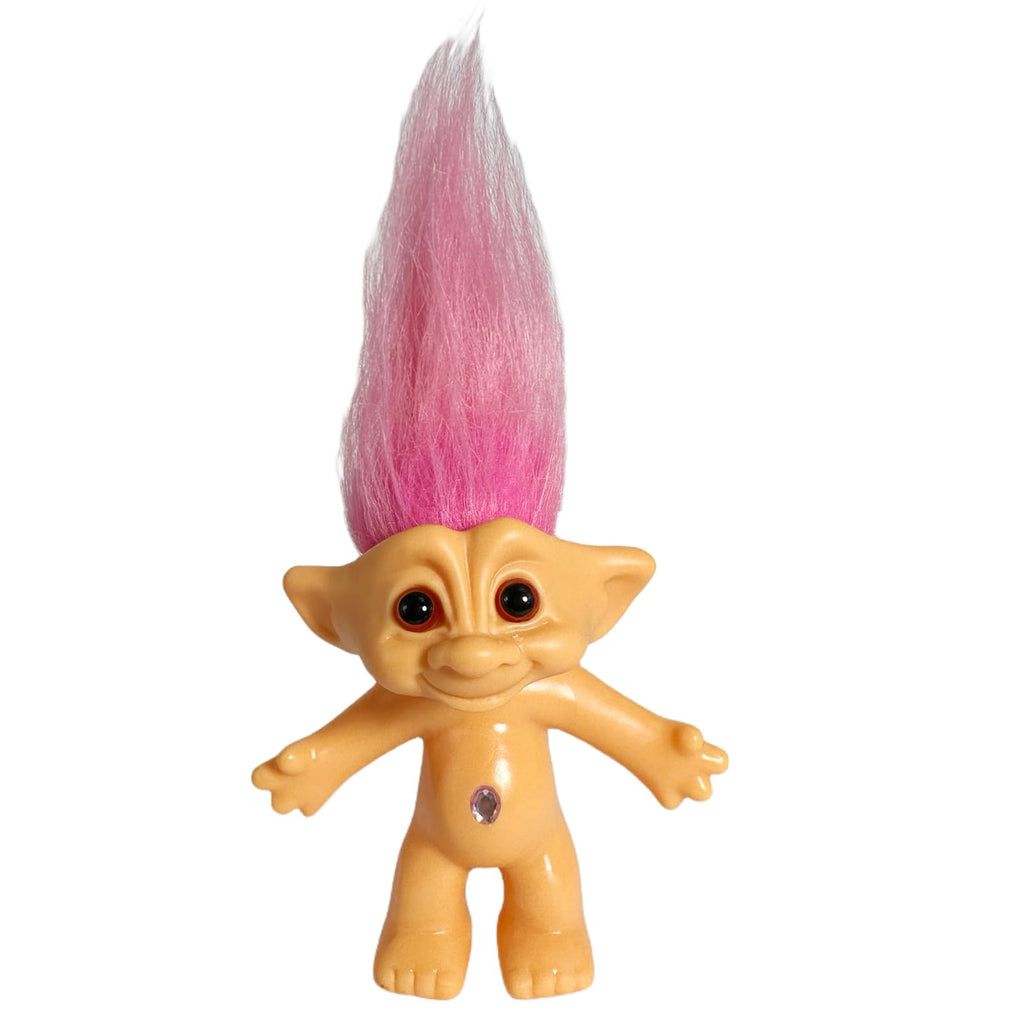 Yintlilocn Vintage Troll Doll – 7.5" White Retro Collectible with Soft Hair