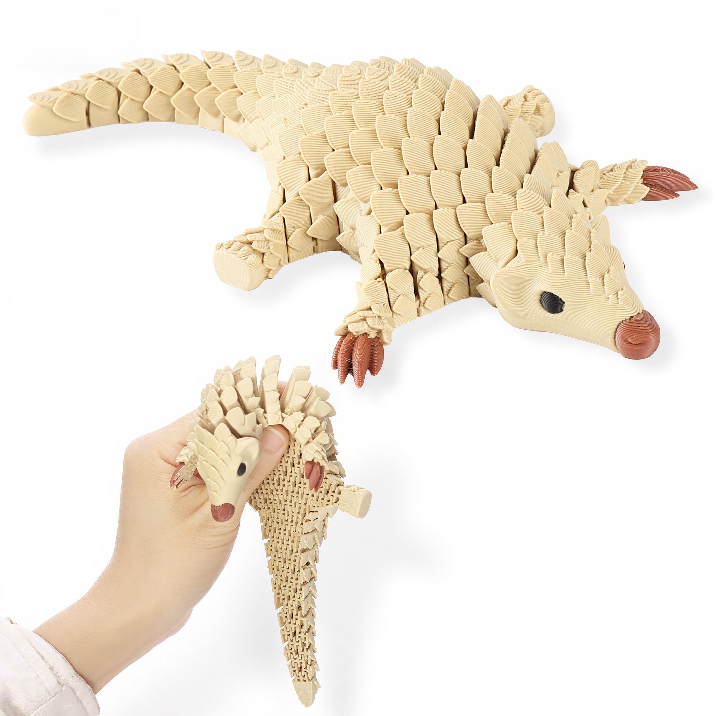 Yipintang 3D Printed Pangolin Desk Decor – 8.3" Reinforced Articulated Figure with Realistic Scaled Texture