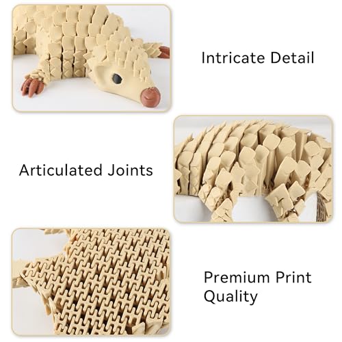 Yipintang 3D Printed Pangolin Desk Decor – 8.3" Reinforced Articulated Figure with Realistic Scaled Texture
