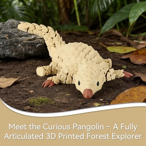 Yipintang 3D Printed Pangolin Desk Decor – 8.3" Reinforced Articulated Figure with Realistic Scaled Texture
