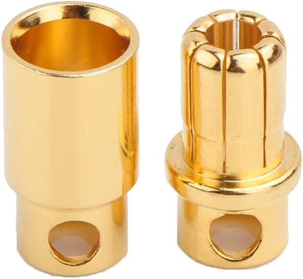 Yiqigou 10 Pairs 8.0mm Gold-Plated Bullet Connectors for RC Batteries and ESC