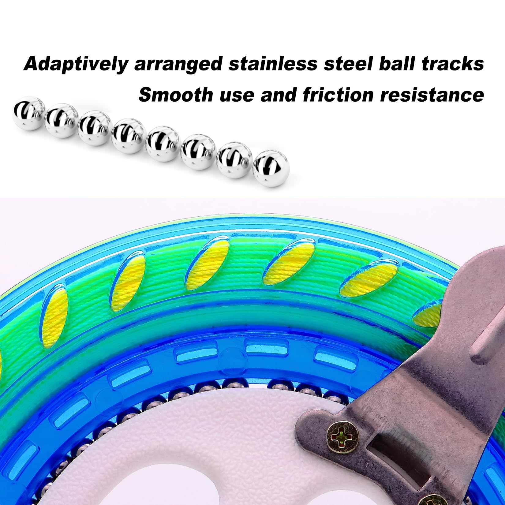 Yiranzide Kite Reel and String Spool – 7.2" Stainless Steel, 900ft Braided Line with Connector