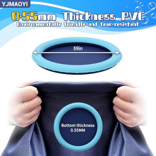 YJMAOYI Non-Slip Splash Pad 59" - Thick Sprinkler Mat for Summer Water Fun
