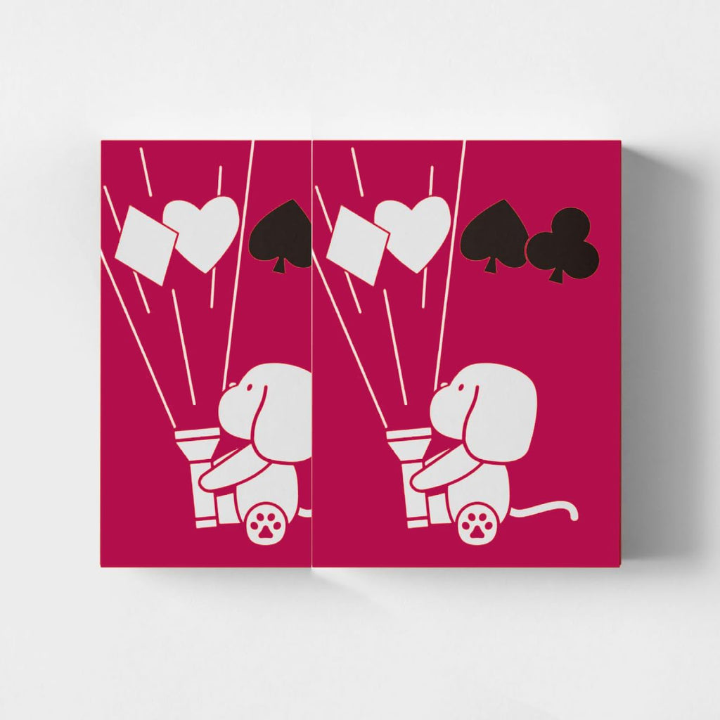 YOCEAN Cat Playing Cards (2 Decks) – 54 Unique Cat Designs per Deck, 3.5 x 4.5 Inches, Pink