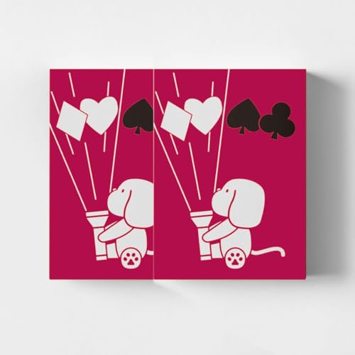 YOCEAN Cat Playing Cards (2 Decks) – 54 Unique Cat Designs per Deck, 3.5 x 4.5 Inches, Pink