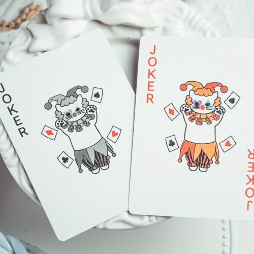 YOCEAN Playing Cards 2 Pack – 2 Decks of Cat Pattern Poker Cards with 54 Unique Illustrations Each, Standard Size 3.5 x 4.5 Inches for Game Night