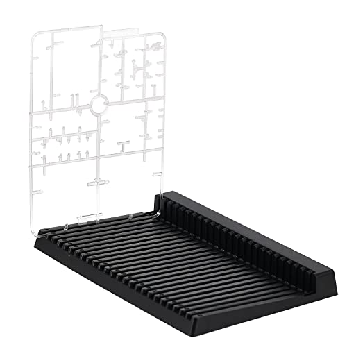 Yocoolfun Black Plastic Sprue Holder Stand for Gundam Model Parts - 25 Slots Organizer Rack