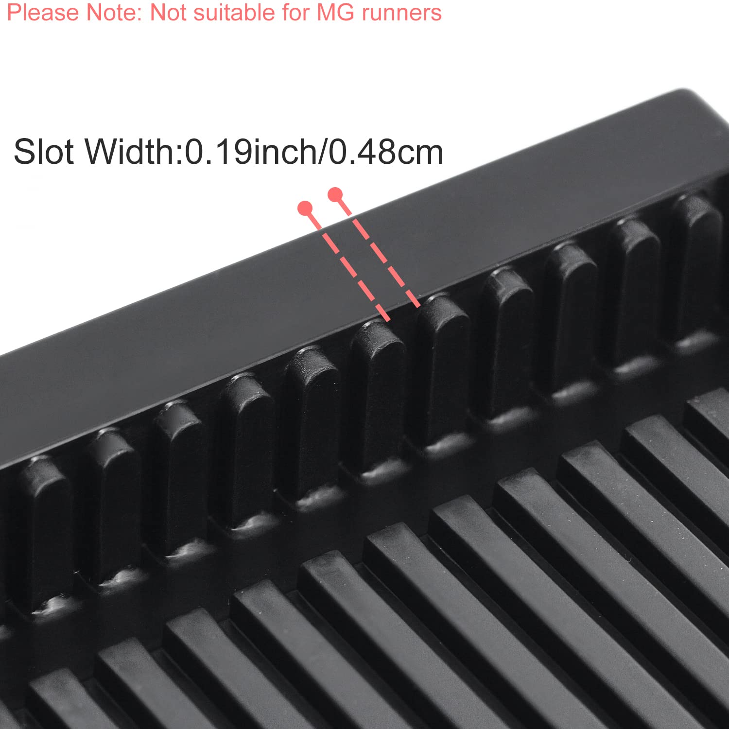 Yocoolfun Black Plastic Sprue Holder Stand for Gundam Model Parts - 25 Slots Organizer Rack