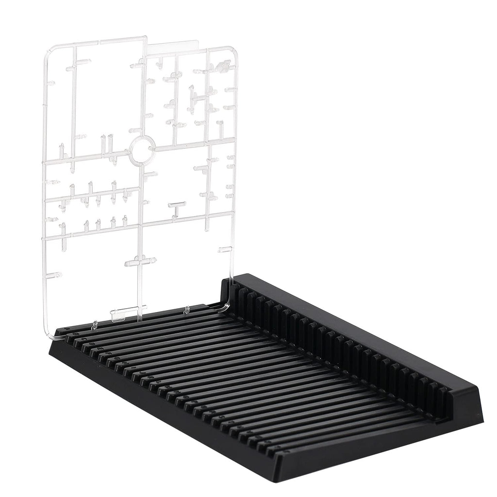 Yocoolfun Black Plastic Sprue Holder Stand for Gundam Model Parts - 25 Slots Organizer Rack