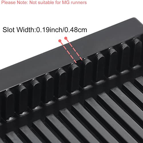 Yocoolfun Black Plastic Sprue Holder Stand for Gundam Model Parts - 25 Slots Organizer Rack