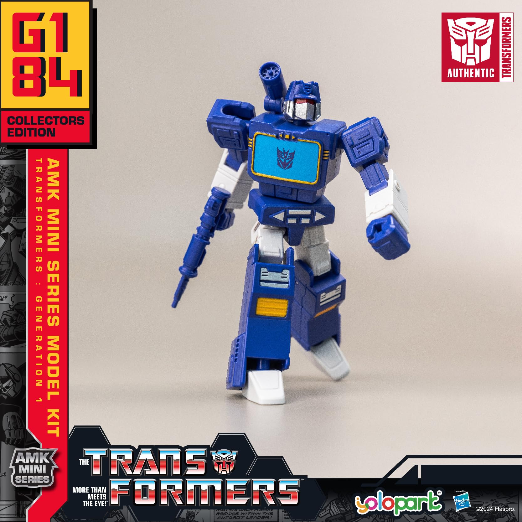 YOLOPARK AMK Mini Soundwave Action Figure – 4.33-Inch Highly Articulated Decepticon Model Kit