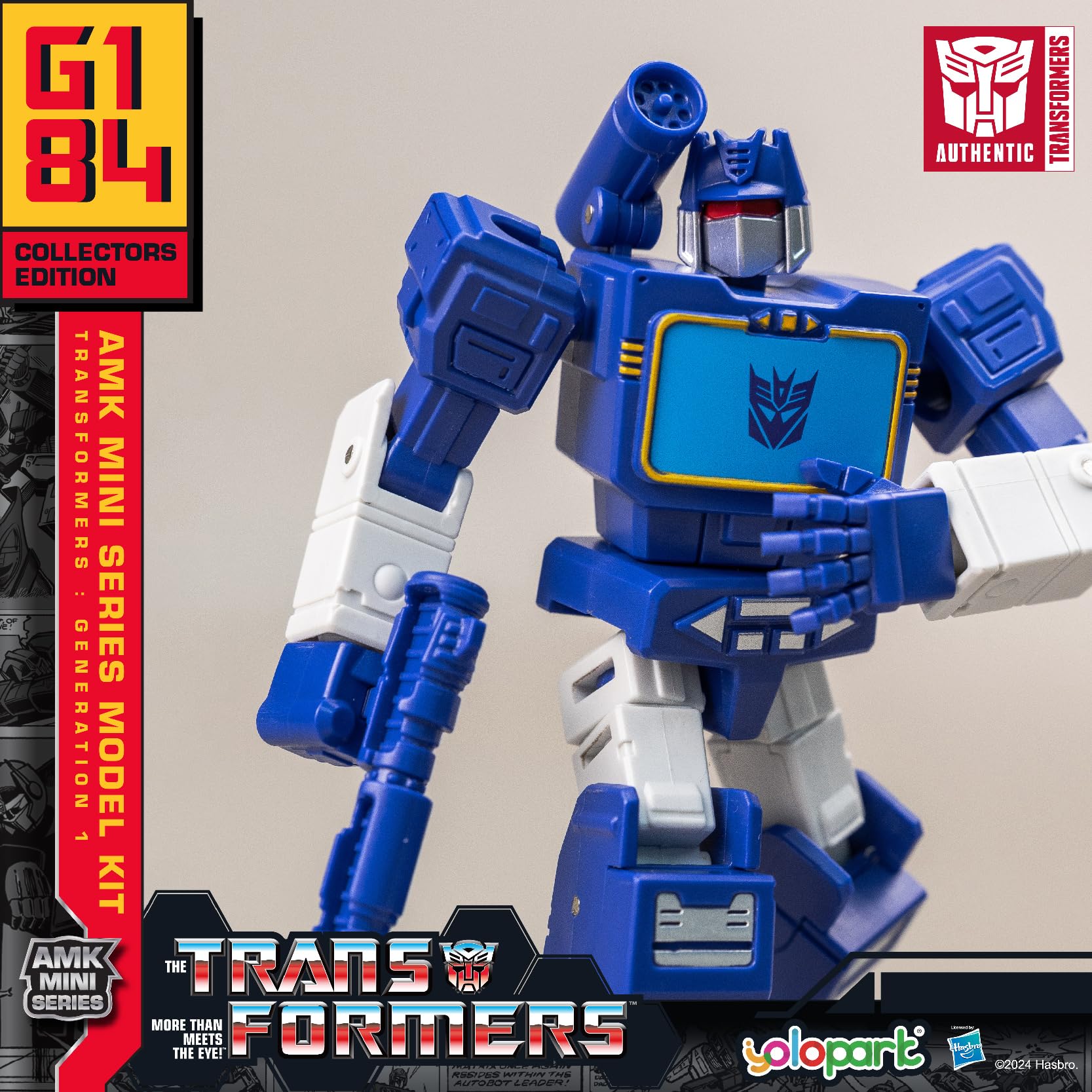 YOLOPARK AMK Mini Soundwave Action Figure – 4.33-Inch Highly Articulated Decepticon Model Kit