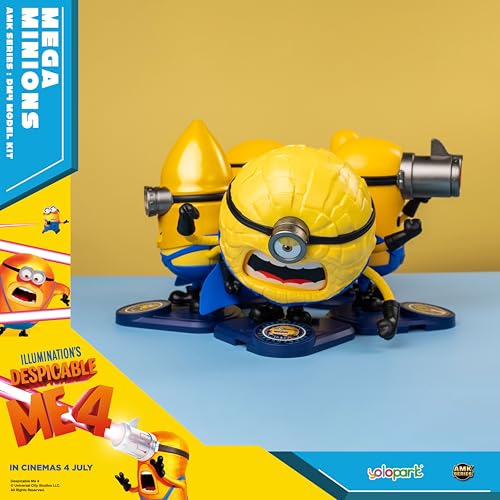 YOLOPARK Mega Jerry Action Figure – 4.7 Inch Despicable Me 4 Minion with 360° Rotation and 3 Expressions