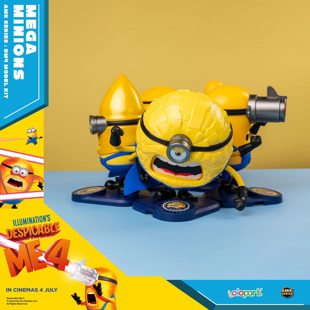 YOLOPARK Mega Jerry Action Figure – 4.7 Inch Despicable Me 4 Minion with 360° Rotation and 3 Expressions