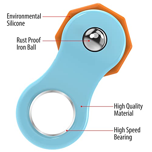 Yolscue Fidget Toy – Quiet Spinner for Stress Relief, ADHD Focus, and Finger Exercise (Blue)