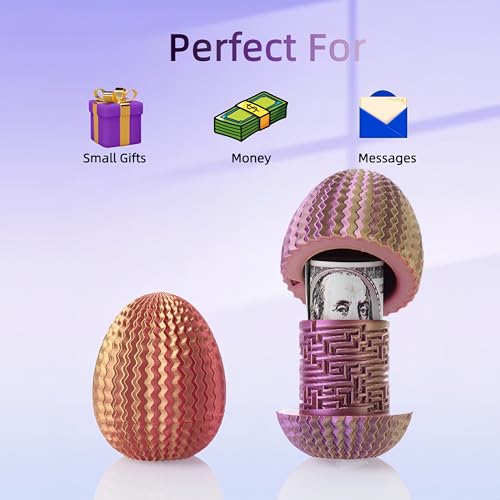 Yonaso Maze Egg Money Puzzle Box – 3D Hidden Compartment Brain Teaser with 4 Logic Challenges