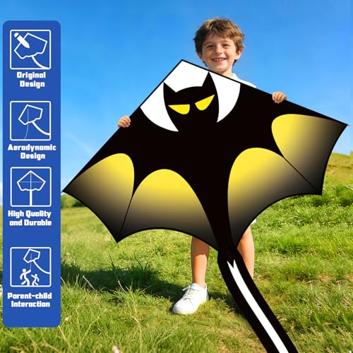 YongnKids Large Kite 120x210cm – Easy to Fly for Kids 4-12 with 100m String and Storage Bag