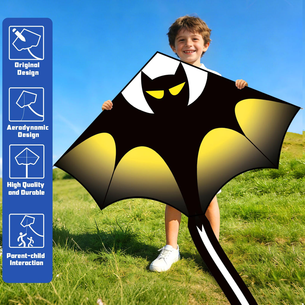 YongnKids Large Kite 120x210cm – Easy to Fly for Kids 4-12 with 100m String and Storage Bag