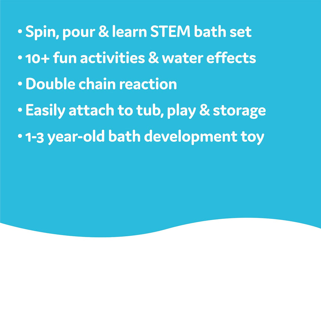 Yookidoo Spin N Sprinkle Water Lab Bath Toy – Chain Reaction Water Effects for Toddlers 1-3
