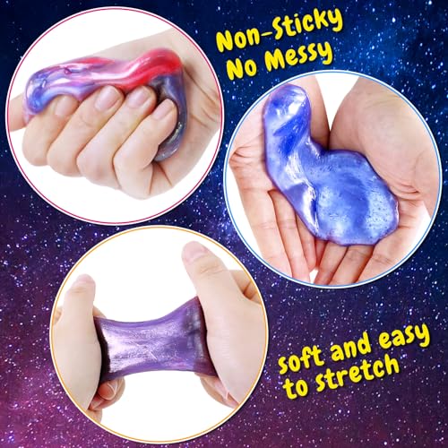 YOPINSAND 50 Pack Galaxy Slime Kit – Non-Sticky Slime for Kids Party Favors