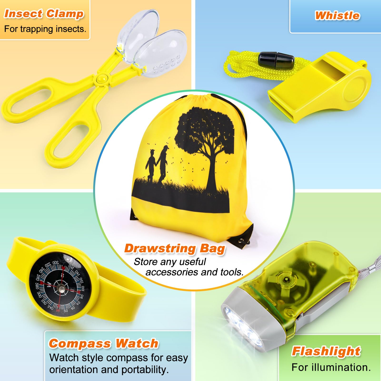 YOPINSAND Bug Catcher Kit – 10-Piece Outdoor Explorer Set for Kids 3-12 with Backpack, Cage, Net, Flashlight