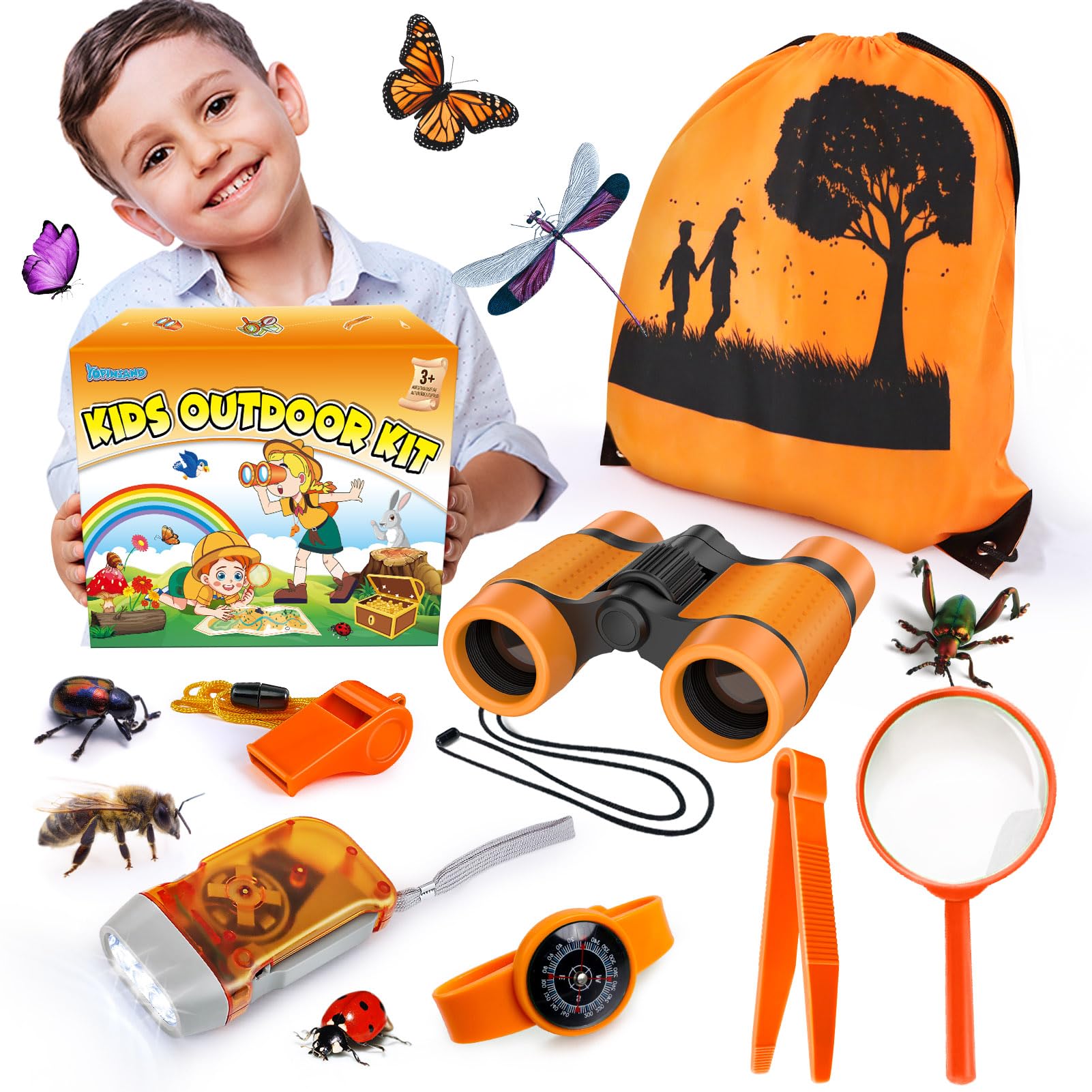 YOPINSAND Kids Explorer Kit – Backpack, Binoculars, Bug Catcher & More for Ages 3-12