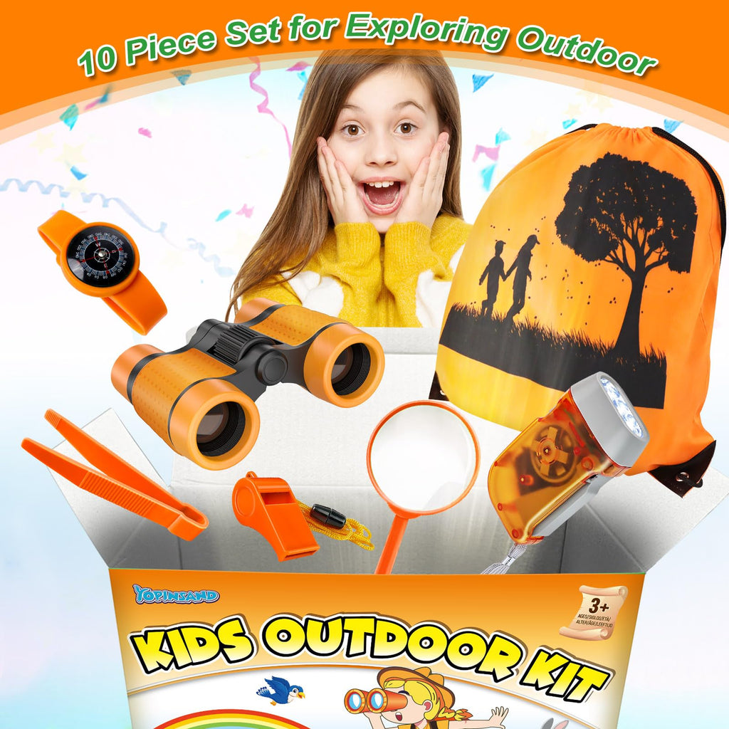 YOPINSAND Kids Explorer Kit – Backpack, Binoculars, Bug Catcher & More for Ages 3-12