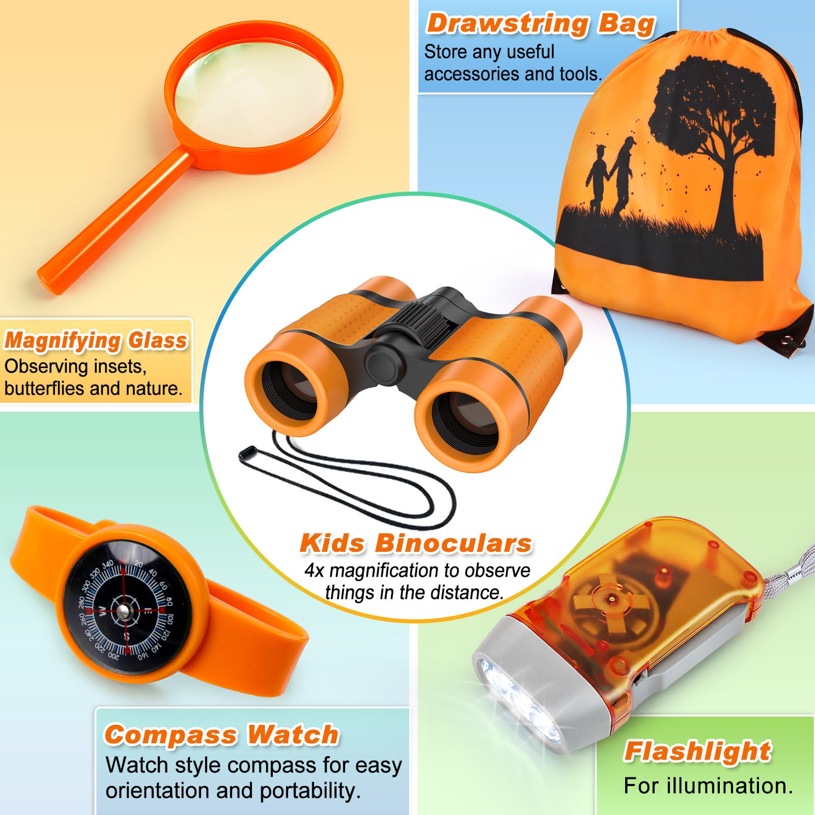 YOPINSAND Kids Explorer Kit – Backpack, Binoculars, Bug Catcher & More for Ages 3-12