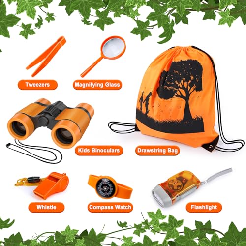 YOPINSAND Kids Explorer Kit – Backpack, Binoculars, Bug Catcher & More for Ages 3-12