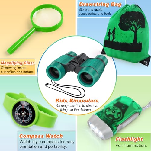 YOPINSAND Kids Explorer Kit & Bug Catcher Set - Outdoor Adventure Gear with Backpack, Binoculars & More for Ages 3-12