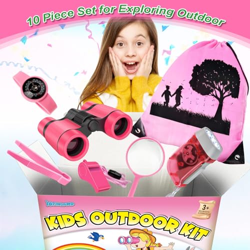 YOPINSAND Kids Explorer Kit & Bug Catcher Set – Outdoor Adventure Gear with Backpack, Binoculars, and More for Ages 3-12