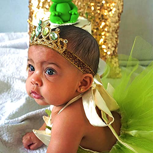 Yosbabe Princess Tiana Costume Accessories Set - Crown & Jewelry for Girls Dress Up