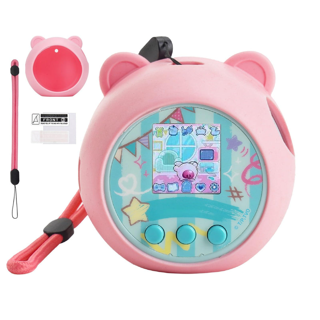 YouKnow Silicone Case for Punirunes Interactive Digital Toy - Protective Soft Skin Cover with Hand Strap (Pink)