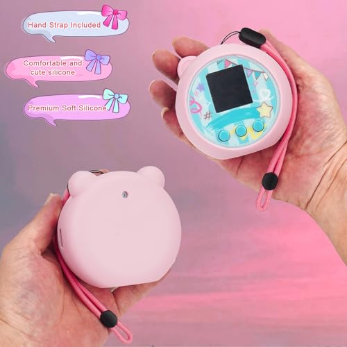 YouKnow Silicone Case for Punirunes Interactive Digital Toy - Protective Soft Skin Cover with Hand Strap (Pink)