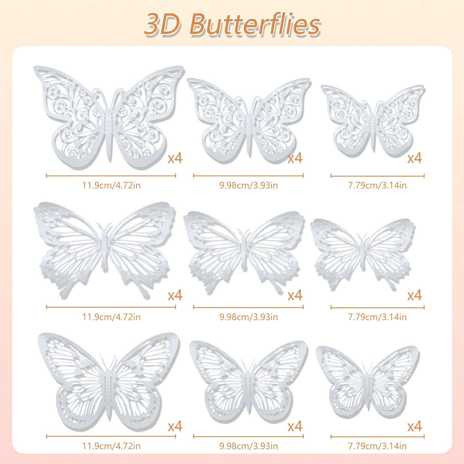 YOUlDIANZI Silver Flower Bouquet Accessories Set – 5 Crowns, 36 Butterfly Decorations, 100 Corsage Pins