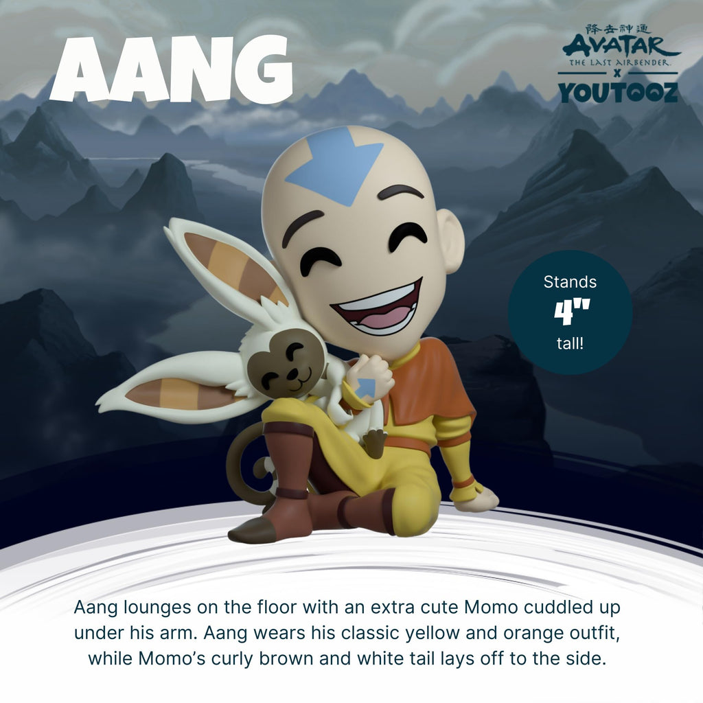 Youtooz Avatar: The Last Airbender Aang Vinyl Figure – 6.3 Inch Collectible with Momo