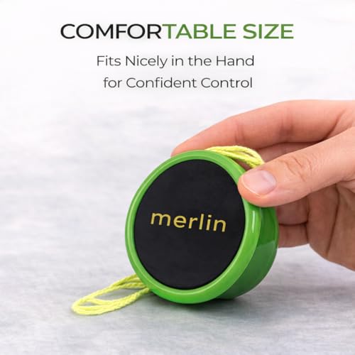 Yoyo King Merlin Green Responsive Yoyo – Narrow C Bearing, Silicone Response, Extra String – Learn Trick Yoyo Skills